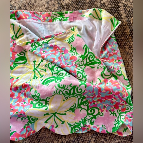 Lilly Pulitzer Mariposa Callie Scalloped Edge Skirt Preppy Resortwear Size 10 - Picture 4 of 10